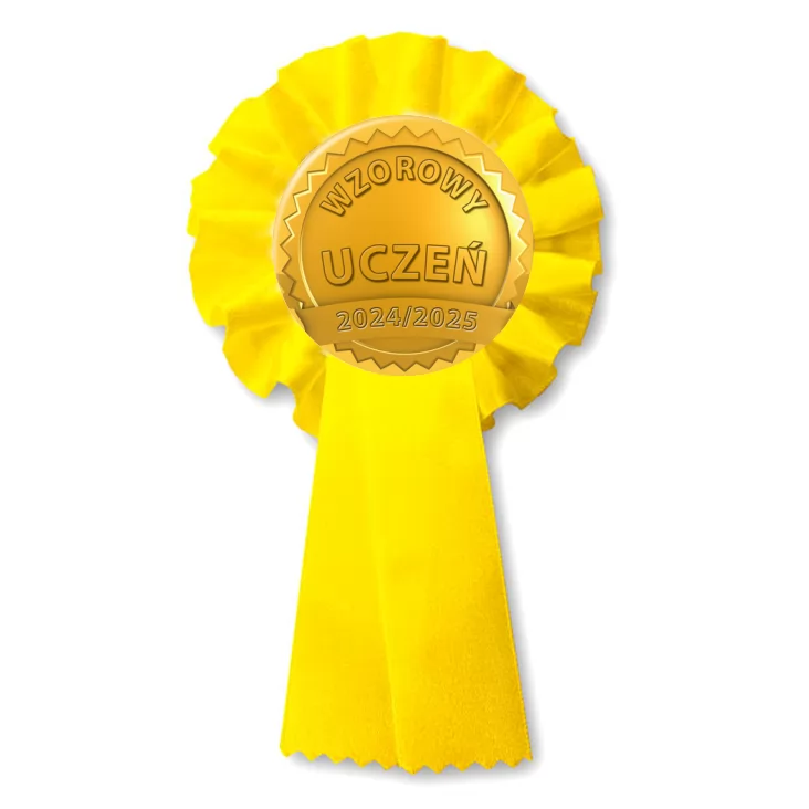 przypinka kotylion Wzorowy uczeń złoty medal