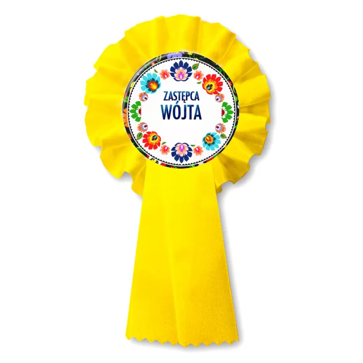 przypinka kotylion Zastępca Wójta folk