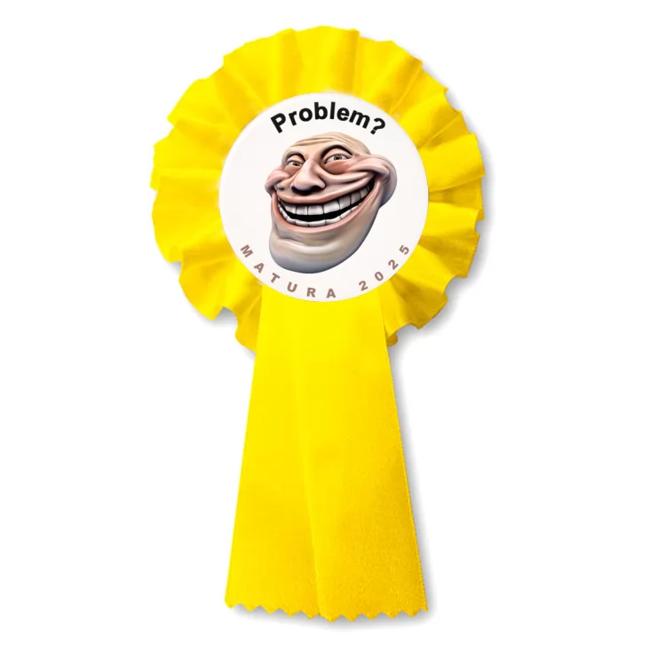przypinka kotylion Matura trollface