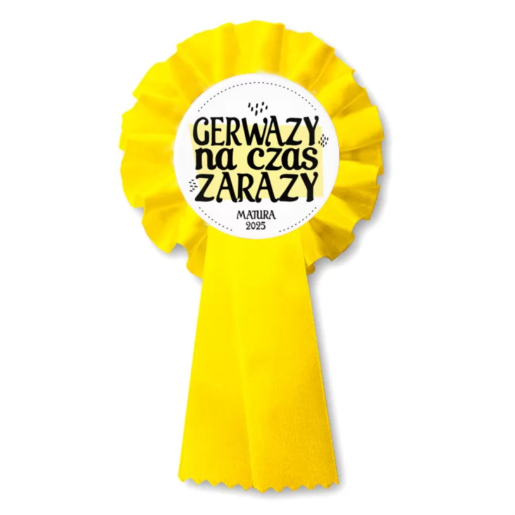 przypinka kotylion Gerwazy na czas zarazy