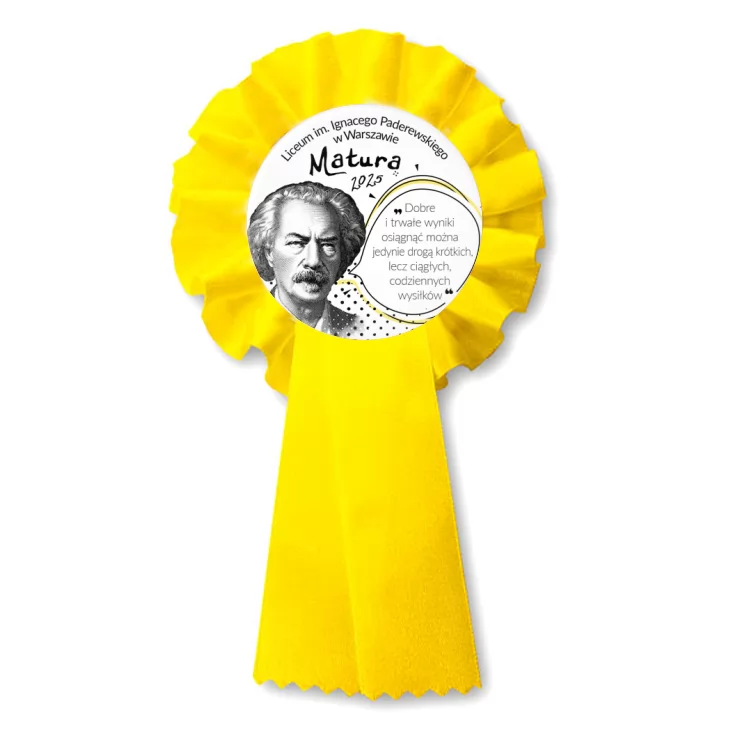 przypinka kotylion Matura Ignacy Paderewski