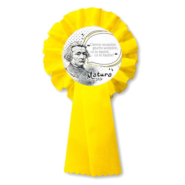 przypinka kotylion Matura z Mickiewiczem