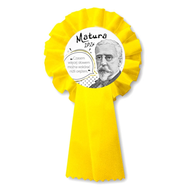 przypinka kotylion Matura z Sienkiewiczem