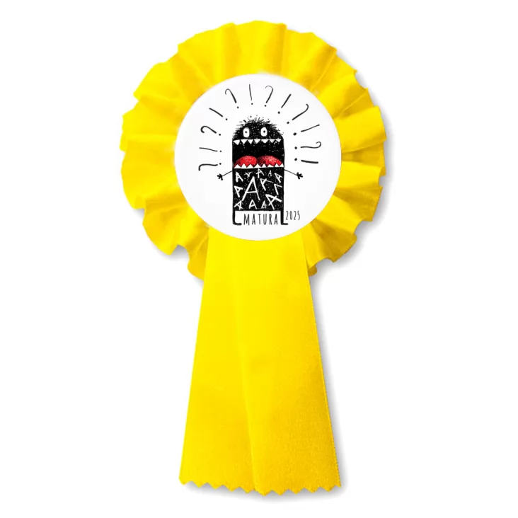 przypinka kotylion Matura przerażony robot