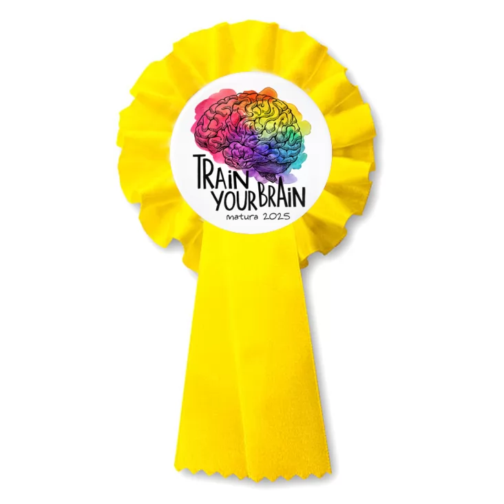 przypinka kotylion Matura Train Your Brain