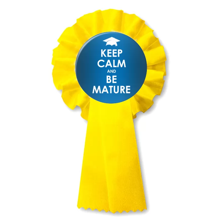 przypinka kotylion Matura keep calm and be mature