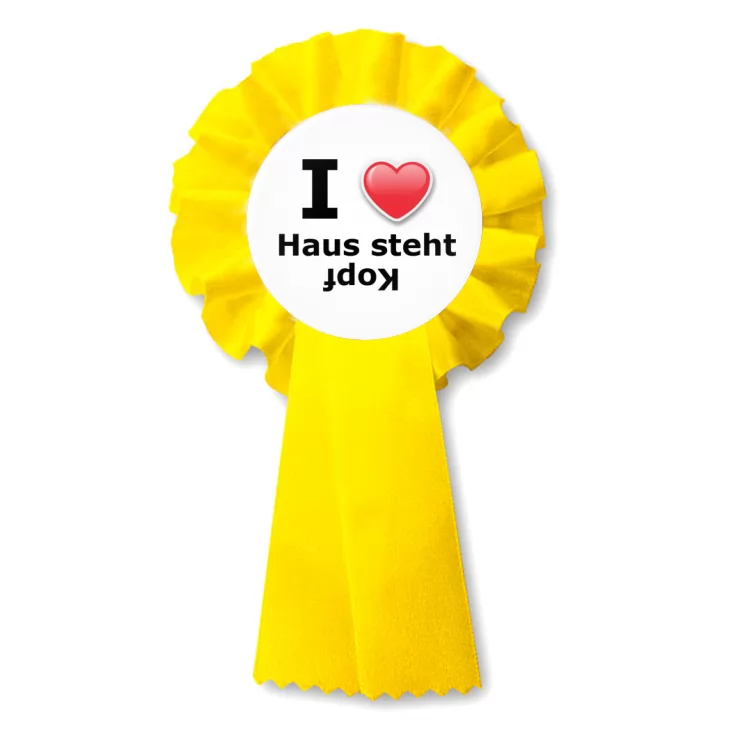 przypinka kotylion I love Haus Steht Kopf