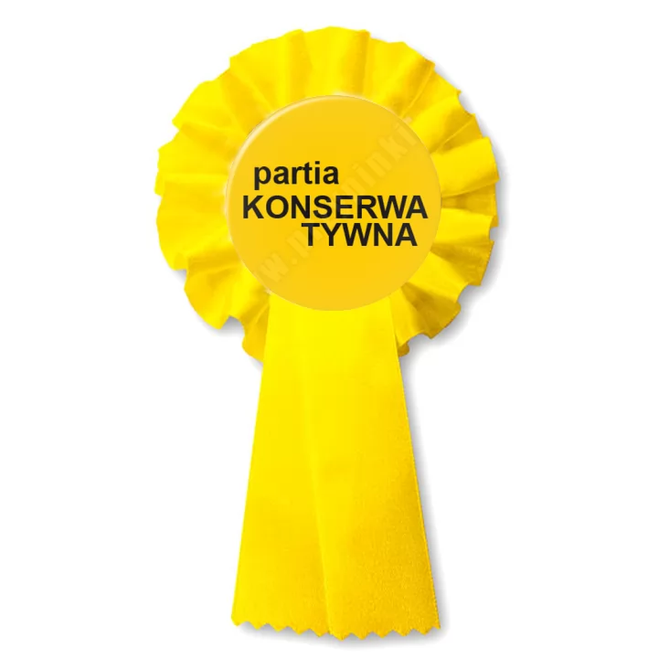 przypinka kotylion Partia konserwatywna