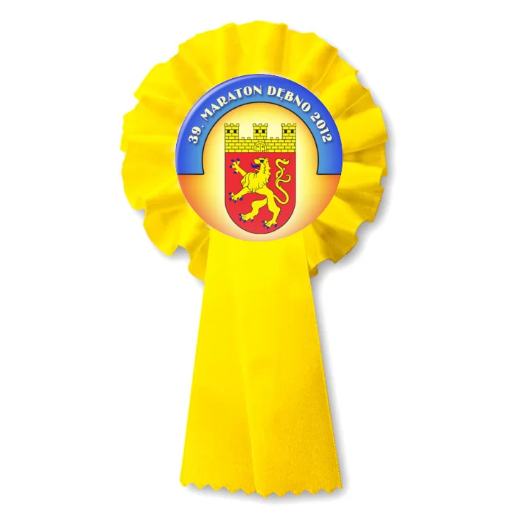 przypinka kotylion 39. Maraton Dębno 2012
