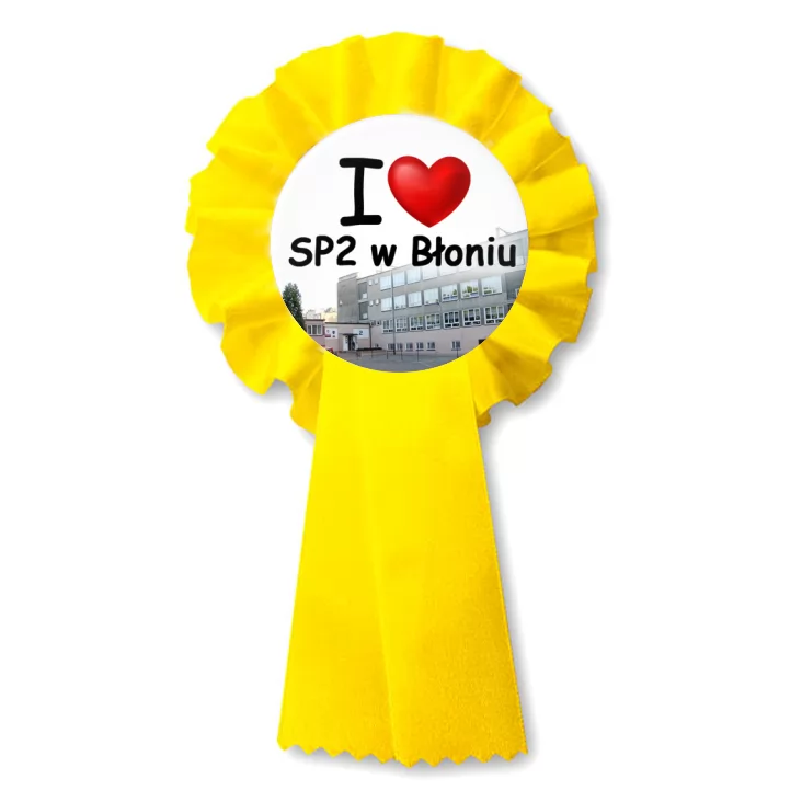 przypinka kotylion I love SP2 w Błoniu