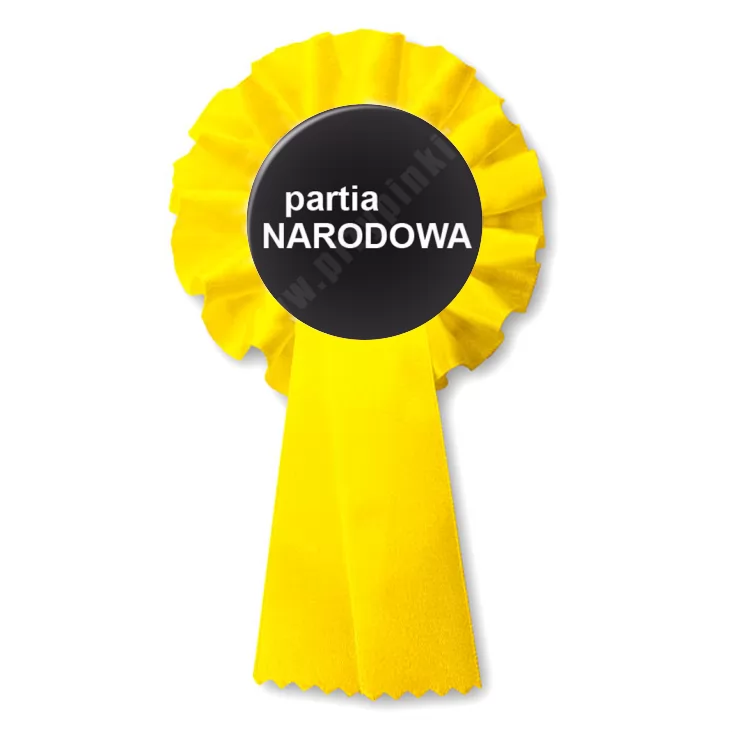 przypinka kotylion Partia narodowa