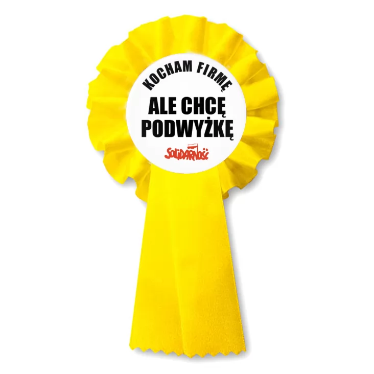przypinka kotylion Kocham firmę, ale chcę podwyżkę