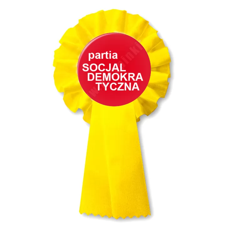 przypinka kotylion Partia socjaldemokratyczna