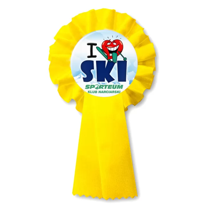 przypinka kotylion I love ski