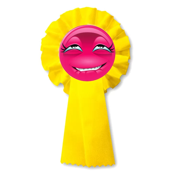 przypinka kotylion Buźka różowa