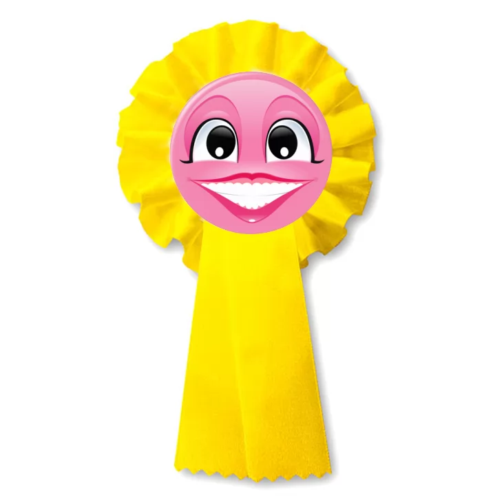 przypinka kotylion Buźka różowa