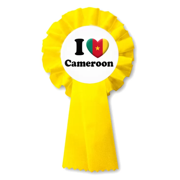 przypinka kotylion I love Cameroon