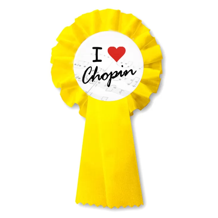 przypinka kotylion I love Chopin