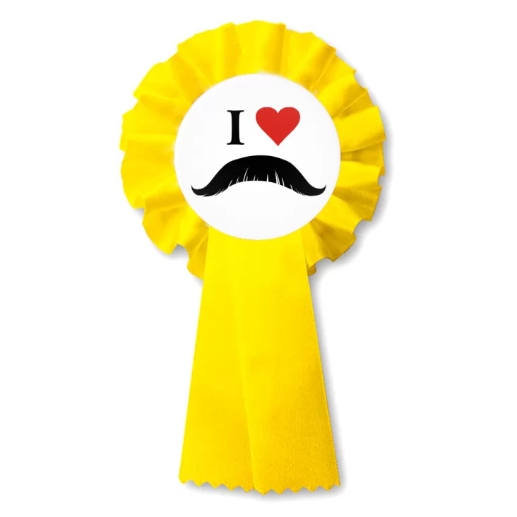 przypinka kotylion I love moustache