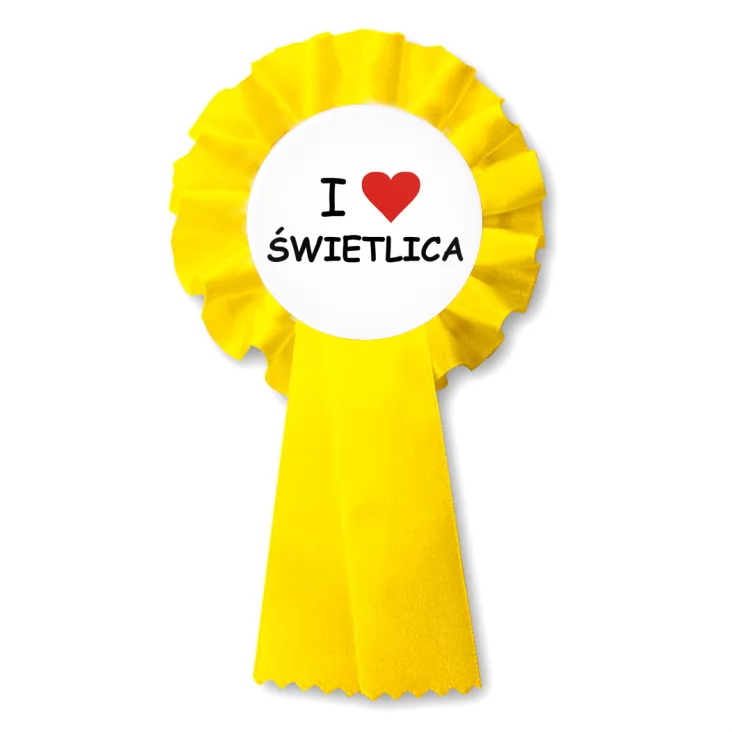 przypinka kotylion I love świetlica
