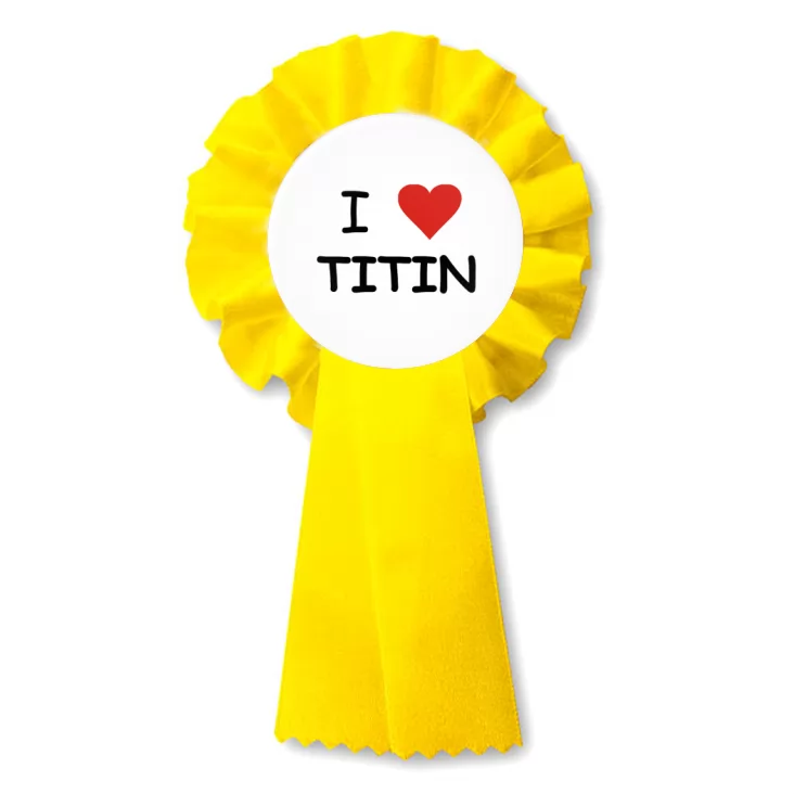 przypinka kotylion I love titin