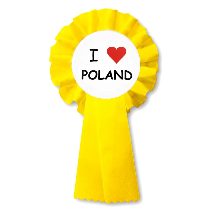 przypinka kotylion I love Poland