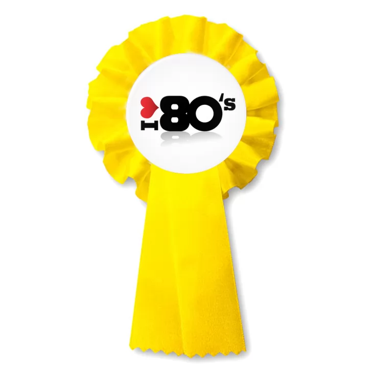 przypinka kotylion I love 80`s
