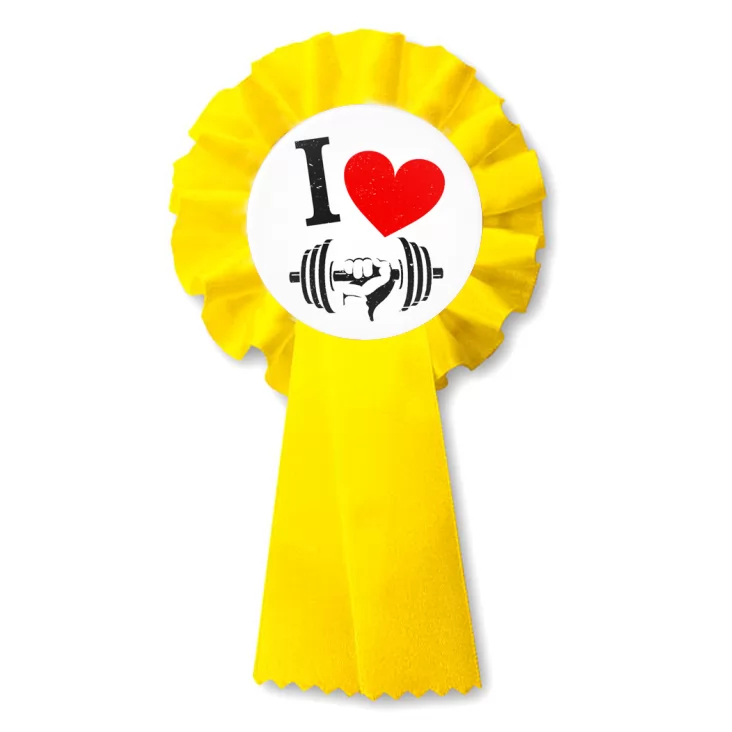 przypinka kotylion I love gym