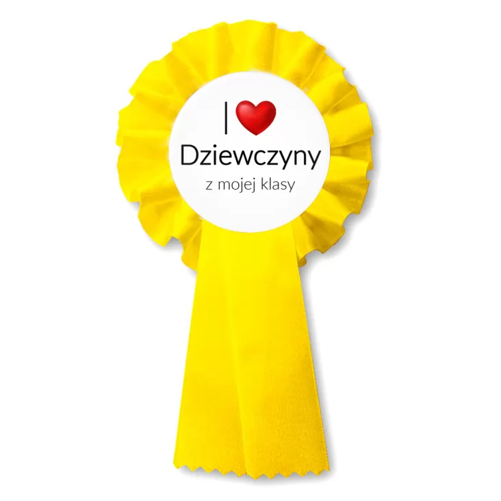 przypinka kotylion I love dziewczyny Dzień Chłopaka
