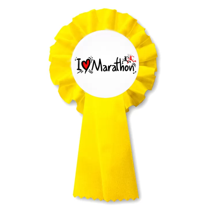 przypinka kotylion I love marathon