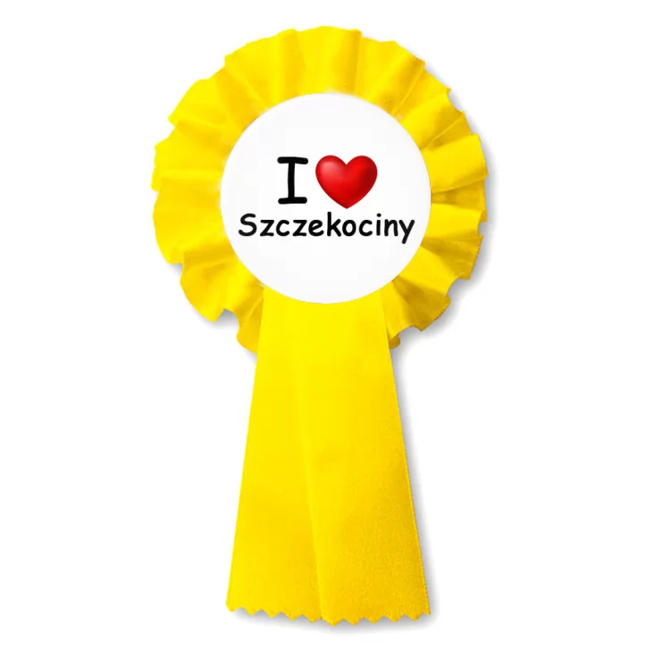 przypinka kotylion I love Szczekociny