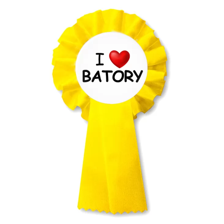 przypinka kotylion I love Batory