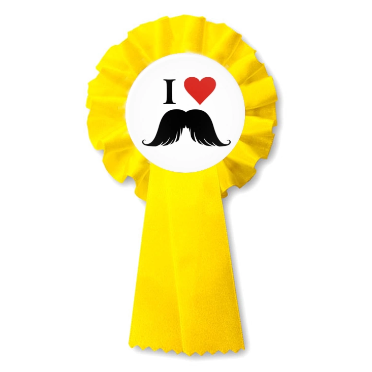 przypinka kotylion I love moustache