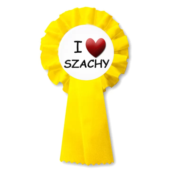 przypinka kotylion I love szachy