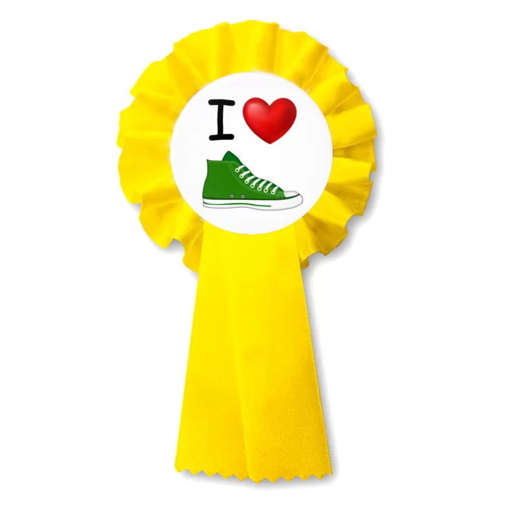 przypinka kotylion I love trampki