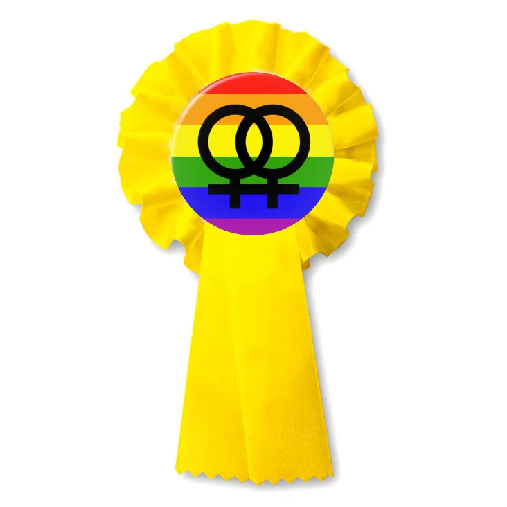 przypinka kotylion Para kobiet - symbole