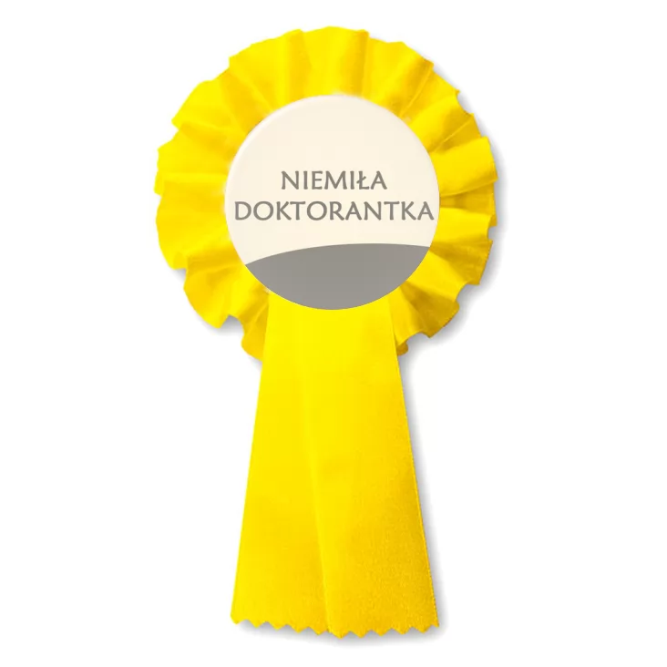 przypinka kotylion Niemiła Doktorantka