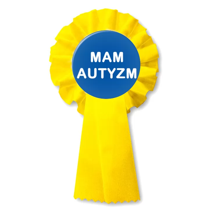 przypinka kotylion Mam autyzm