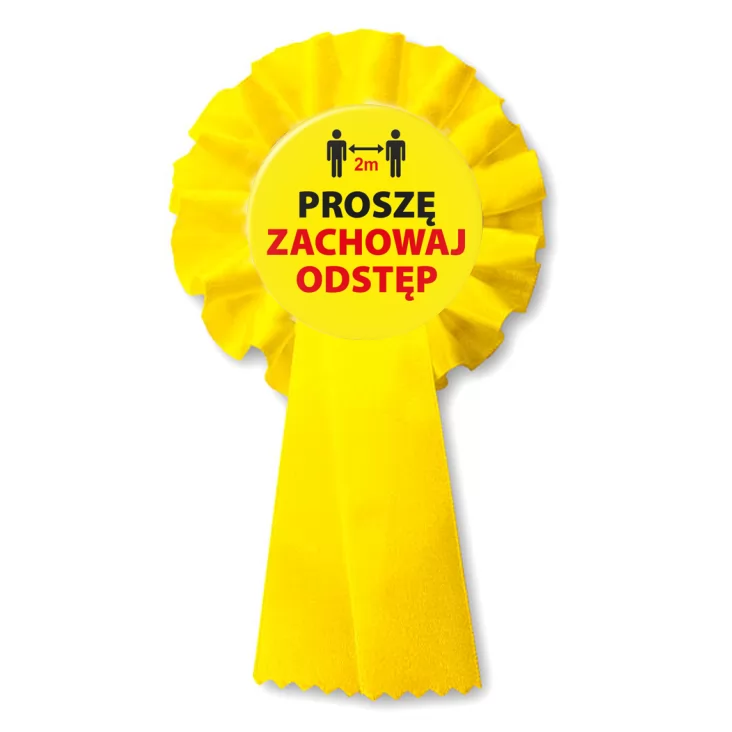 przypinka kotylion Zachowaj odstęp