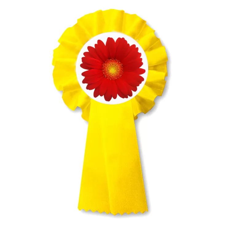 przypinka kotylion Gerbera czerwona