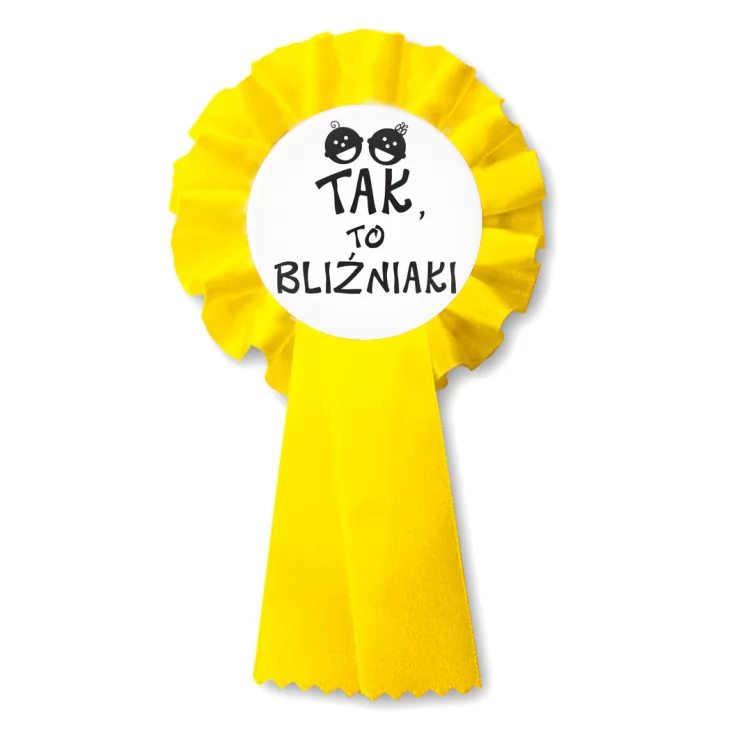 przypinka kotylion Tak, to bliźniaki