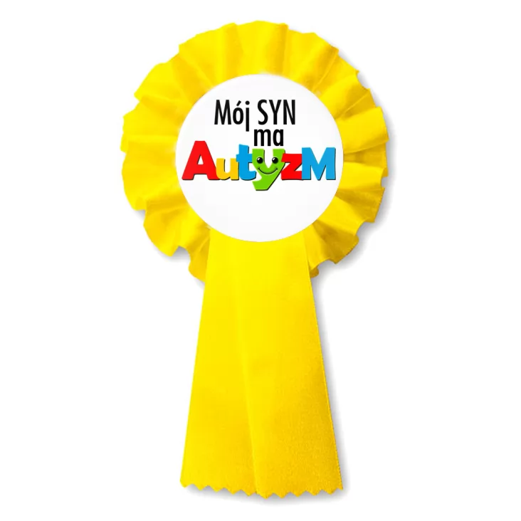przypinka kotylion Mój syn ma autyzm