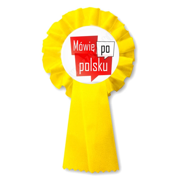 przypinka kotylion Mówię po polsku