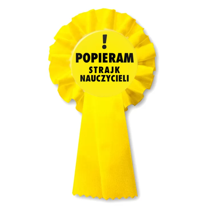 przypinka kotylion Popieram protest