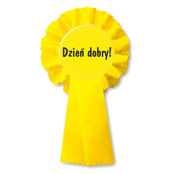 przypinka kotylion Dzień dobry