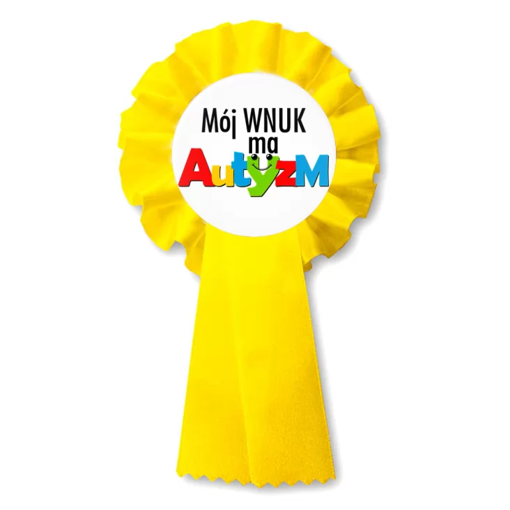 przypinka kotylion Mój wnuk ma autyzm