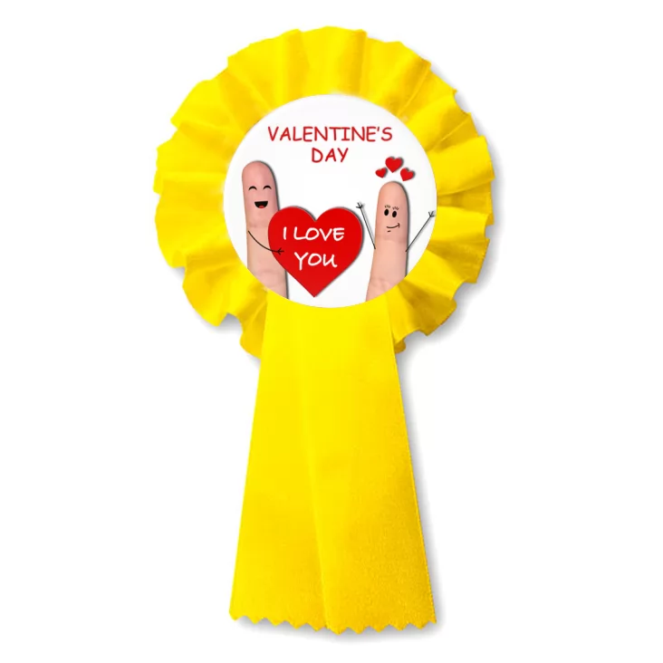 przypinka kotylion Valentine Day paluszki dwa