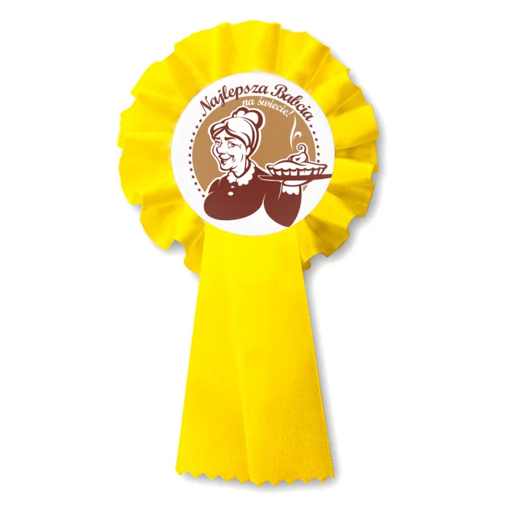 przypinka kotylion Najlepsza Babcia na świecie