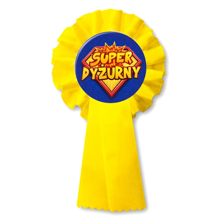 przypinka kotylion Super dyżurny napis