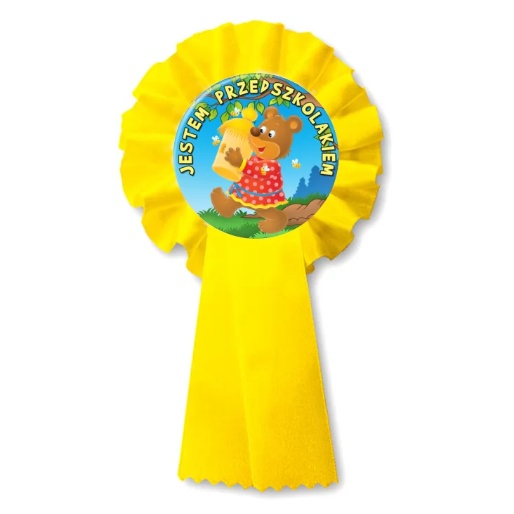 przypinka kotylion Jestem przedszkolakiem - Misie